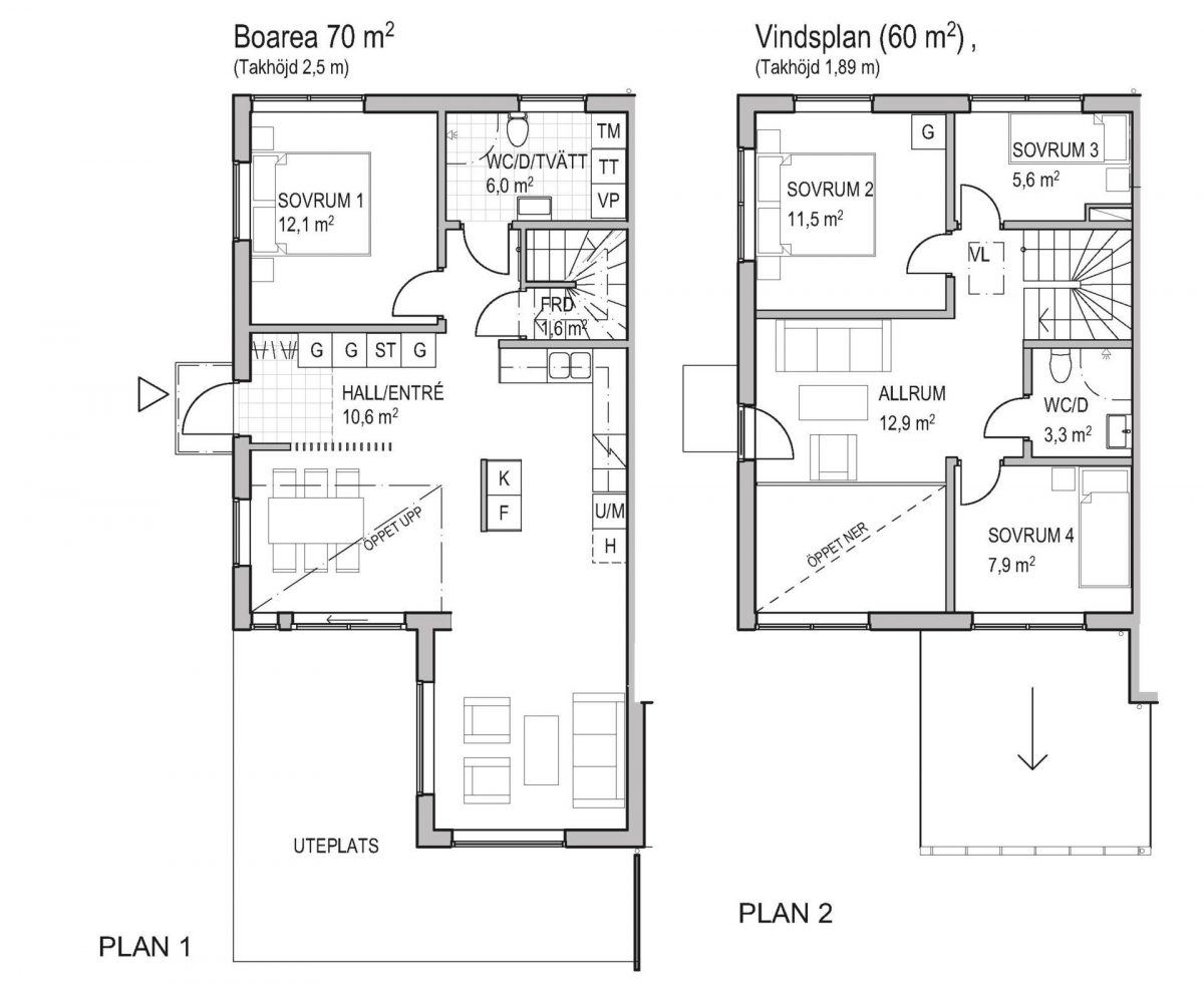 planlösning parhus B