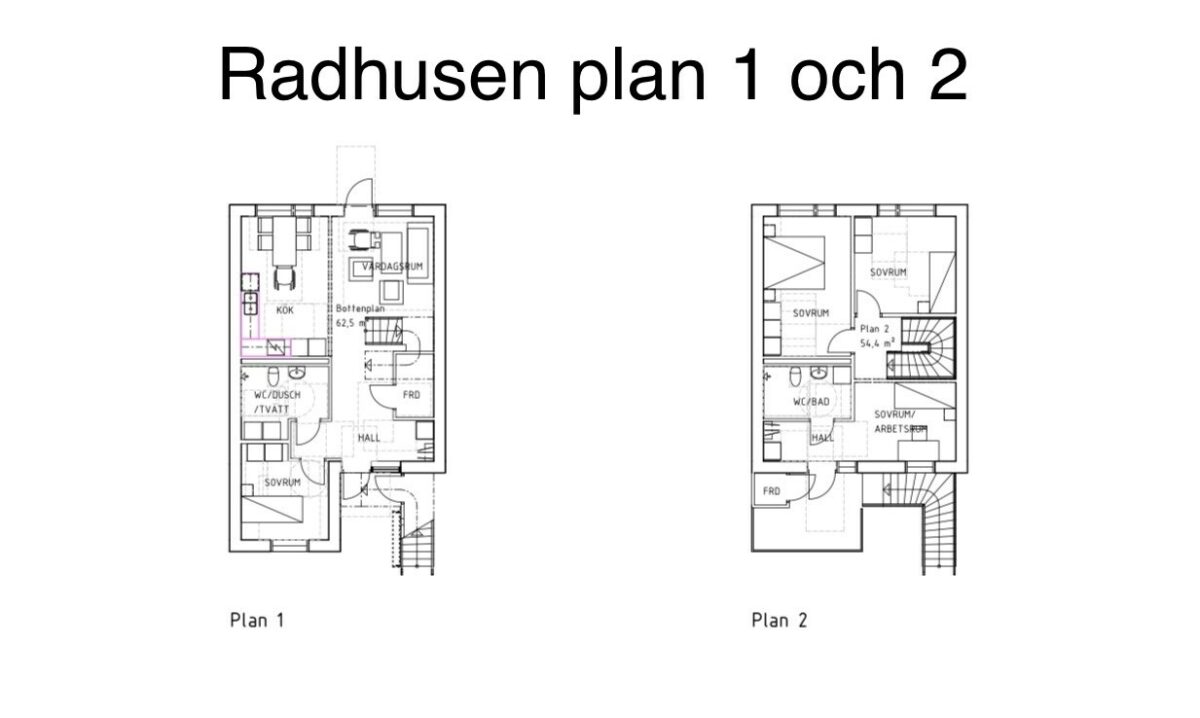 Radhusen plan 1 och 2