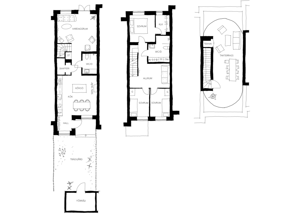Trädgårdshusen medium
