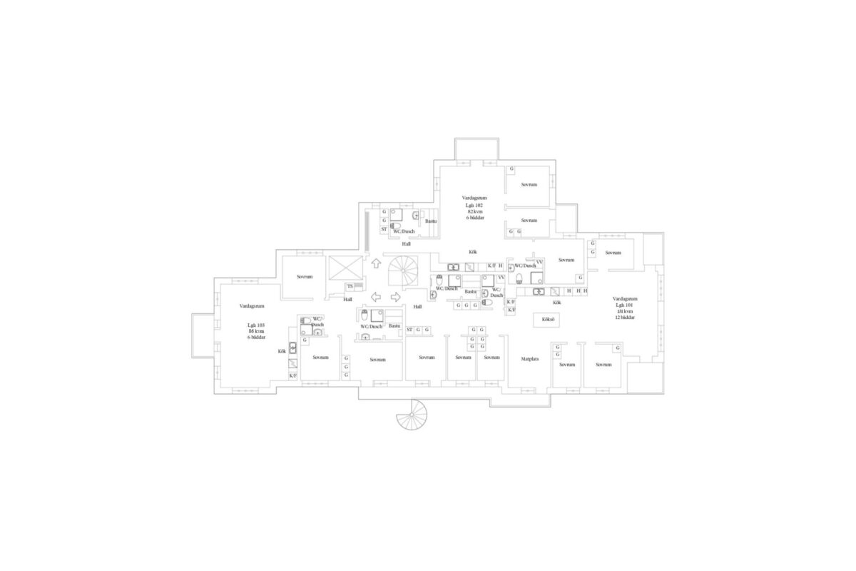 Planskiss hus 1 plan 2