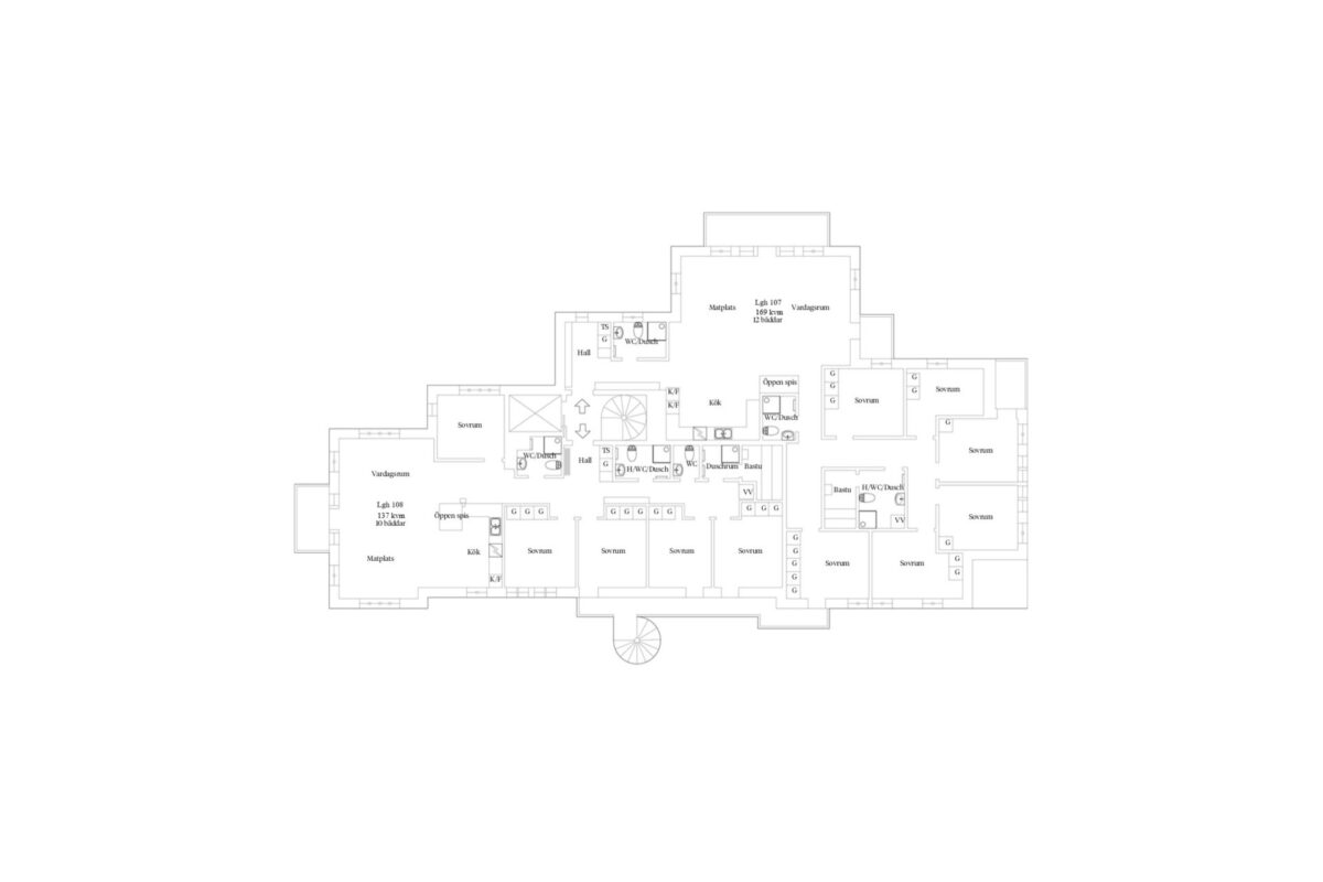 Planskiss hus 1 plan 4