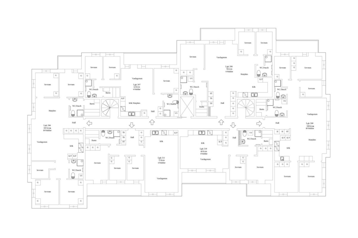 Planskiss hus 2 plan 3