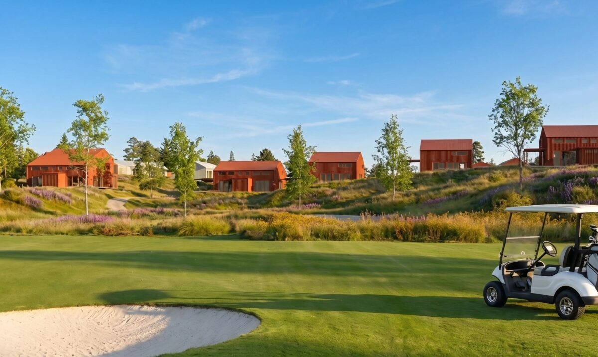 Klubbhusen Sotenäs Golfklubb, bilden är en visualisering så avvikelser kan förekomma